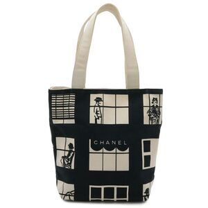 Chanel Canvas Windows Line Tote Bag